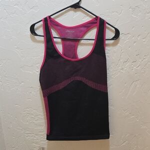 3/$10 Arianna by Howard's Pink And Black Racerback Tank Top